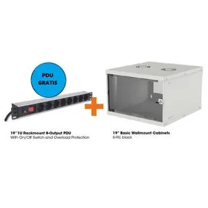 Intellinet zidni ormar 6U/400mm + PDU sa 8 ulaza, sivi