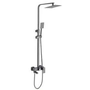 Interceramic Yasmina usponski tuš set sa tuš ružom, ručicom i slavinom – Gun Grey 8866GG
