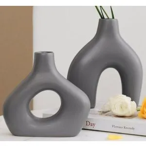 Iskandinav - Grey Grey Vase Set