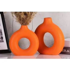 Iskandinav Halka - Orange Orange Vase Set