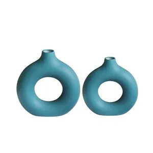 Iskandinav Halka - Turquoise Turquoise Vase Set