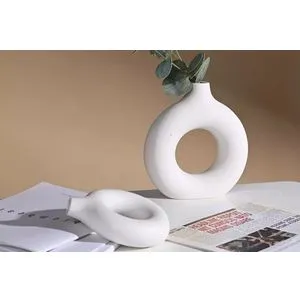 Iskandinav Halka - White White Vase Set