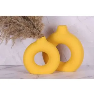 Iskandinav Halka - Yellow Yellow Vase Set