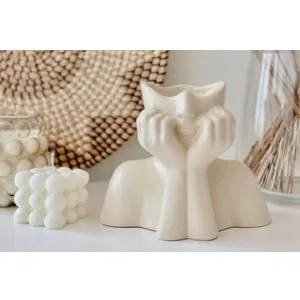 Iskandinav Layd - Cream Cream Vase