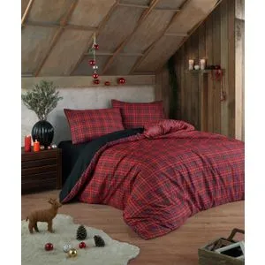 Iskoç - Red Red Super King Quilt Cover Set (FR)