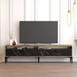 Istanbul 2 - TV Unit od orahovog drveta i crnog mermera