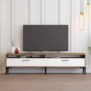 Istanbul 2 - Walnut White Walnut
White TV Stand
