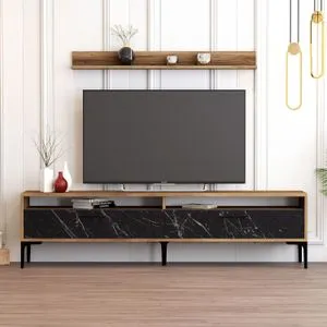 Istanbul - Walnut, Black Marble Walnut
Black TV Unit