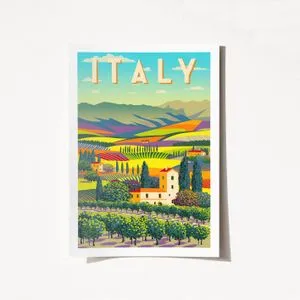 Italija - Šareni Poster iz 1963. godine, A4 format