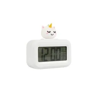 iTOTAL Sat Budilnik Unicorn Digitalni Beli XL2838