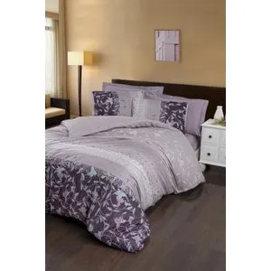 Ivy - Lilac Lilac Satin Single XXL Quilt Cover Set (DE)