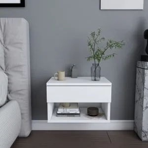 Jamot - White White Nightstand