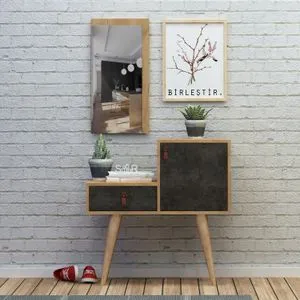 Janna Oak Tamno Siva Hall Stand