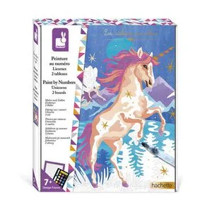 Janod Bojanka unicorns - po brojevima sa vodenim bojama