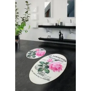 Jardiner Oval Multicolor Bathmat Set (2 Pieces)