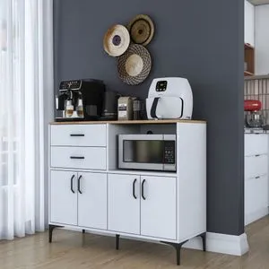 JE206 - 3898 Stalak za kafu u orahu i beloj boji