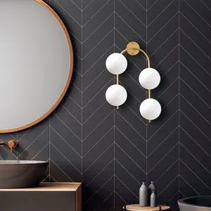 Jewel - 10605 Shiny Gold Wall Lamp
