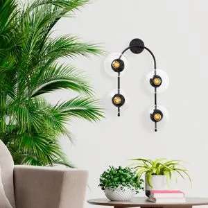 Jewel - Crna Zidna Lampa 10590