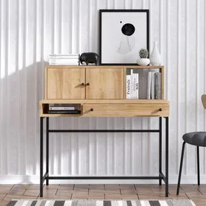 Jodie - Sapphire Oak, Black Sapphire Oak
Black Study Desk