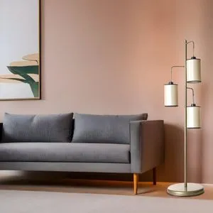 Jozef 3 Lü Eskitme 15-3 Abajurlu Lambader White
Gold Floor Lamp