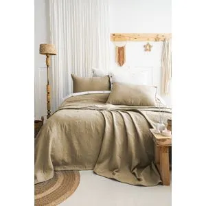 Julia - Set prekrivača za krevet u boji khaki