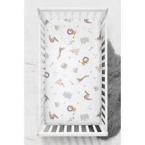 Jungle Mustard Braon Sivi Ranforce Baby Fitted Sheet