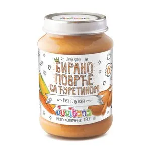 JUVITANA Dečija kašica  od  biranog povrća sa ćuretinom, 6+, 190 g