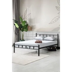 K90 - Black (120 x 200) Black Double Bedstead