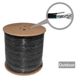 KABAL LAN CAT5e FTP OWIRE outdoor+sajla BOX 305m crni