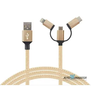 KABAL ZA MOBILNI SA 3 RAZLICITA PRIKLJUCKA USB A 2.0 / 3 w 1 - 2,4A DUŽINA KABLA 1m