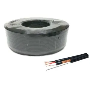 KABL-COAX-RG59+2X0.75 CCA/PE/100M/MSG Outdoor Koaksialni kabl sa napojnim kablom 2x0,75 + SAJLA 100m