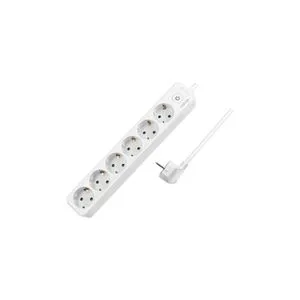 Kabl LOGILINK Produzni kabl sa prekidacem 6 uticnica 1.5m beli