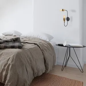 Kadeh - 3211 Crna Vintage Zidna Lampa