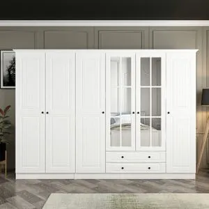 Kale - 4019 White Wardrobe