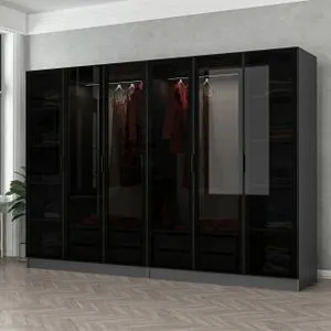 Kale - 6654 Anthracite
Black Wardrobe