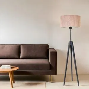 Kanarski Crni Lambader sa Abajurima od Bambu