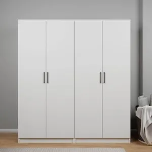 Kardelen 1600-103 White Wardrobe
