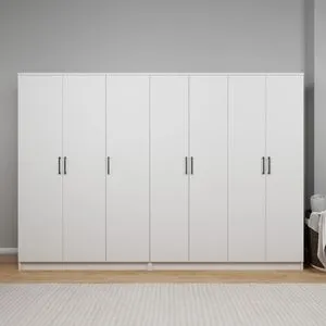 Kardelen 1600-106 White Wardrobe