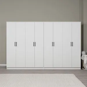 Kardelen 1600-128 White Wardrobe