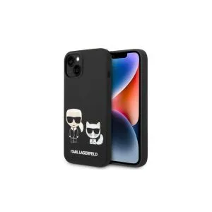 Karl Lagerfeld Futrola za iPhone 14 Black MagSafe Liquid Silicone Karl & Choupette
