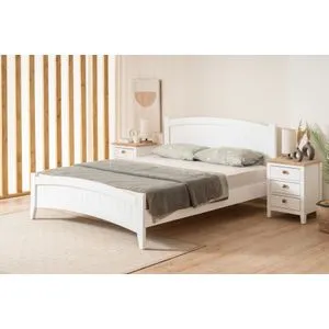 Karya Modern Country - 160 x 200 White Double Bedstead