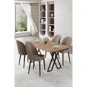 Kaye - Atlantic Pine, Cappuccino Atlantic Pine
Cappuccino Dining Table &amp; Chairs Set (5 Pieces)