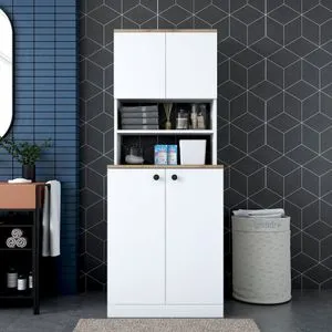 KD102 - 2160 - Walnut White
Walnut Washing Machine Cabinet