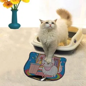 Kdkafa0053 Multicolor Cat Litter Mat