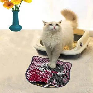 Kdkafa0058 Multicolor Cat Litter Mat