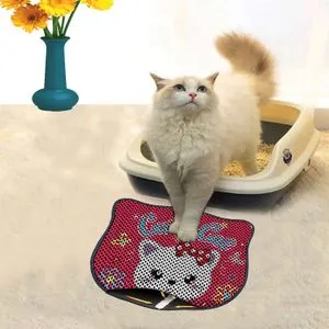 Kdkafa0064 Multicolor Cat Litter Mat