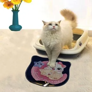 Kdkafa0065 Multicolor Cat Litter Mat