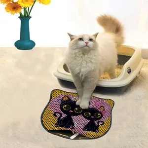 Kdkafa0073 Multicolor Cat Litter Mat