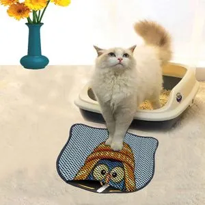 Kdkafa0080 Multicolor Cat Litter Mat