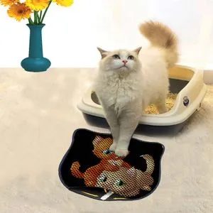 Kdkafa0100 Multicolor Cat Litter Mat